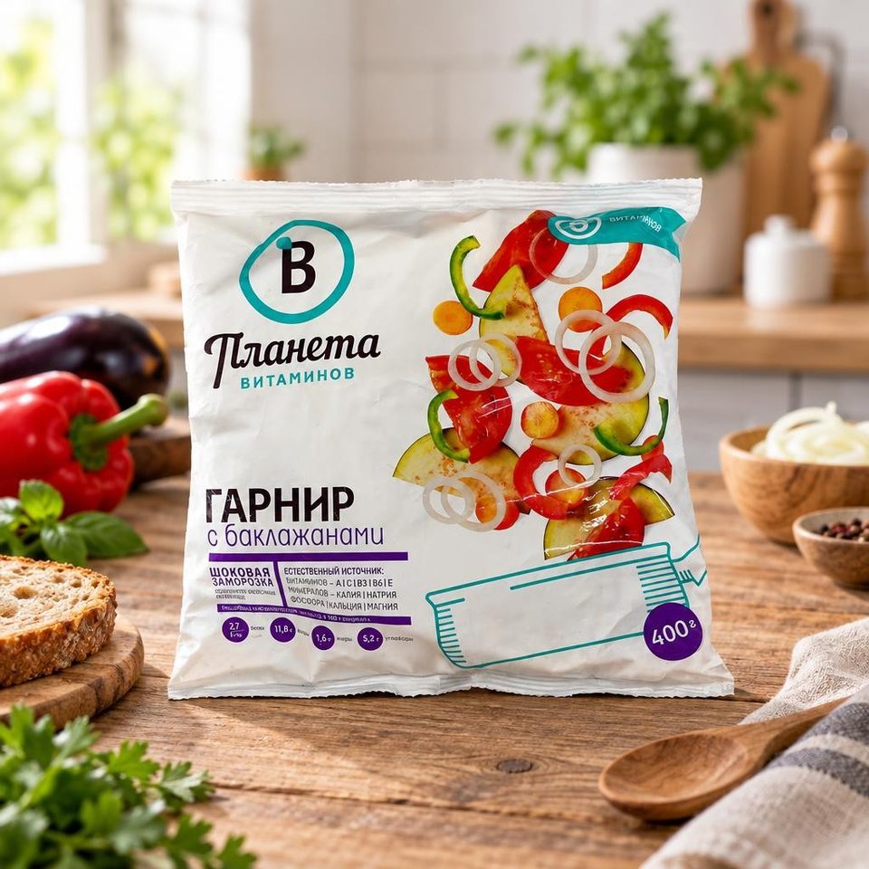 Планета Витаминов Гарнир с баклажанами 400г 25шт