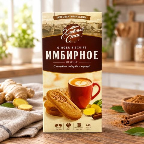 Печенье сдобное Имбирное 240 гр 14 шт