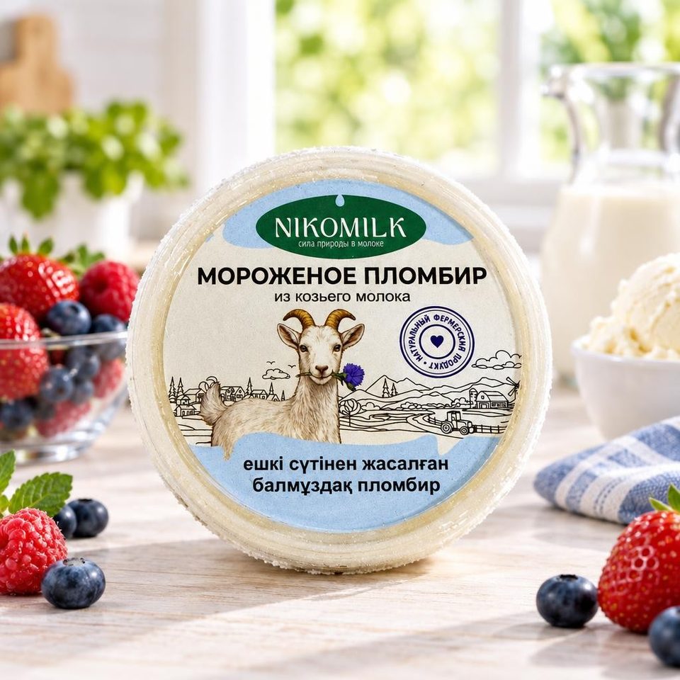Мороженое пломбир из козьего молока Добрая коза