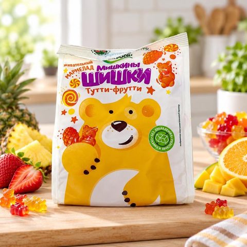 Мармелад Умные сладости жевательный Мишкины шишки со вкусом тутти-фрутти 150 гр