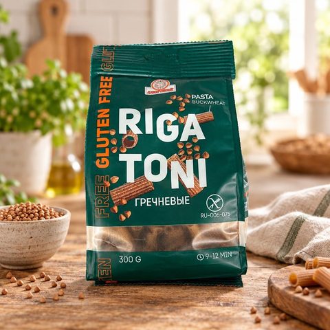 Макароны Трубочки RIGATON гречневые 300гр 5шт