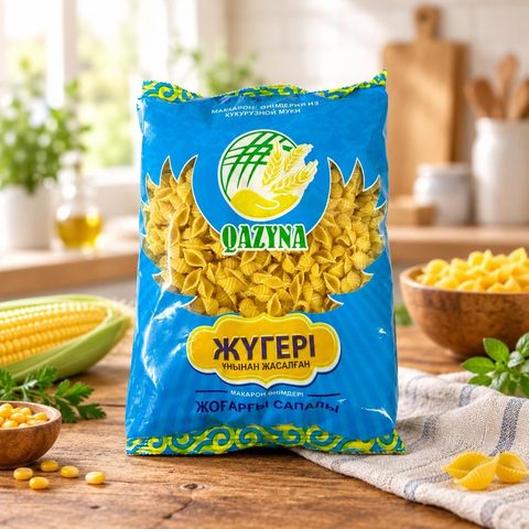 Казына Кукурузные макароные изделия Ракушки 350гр