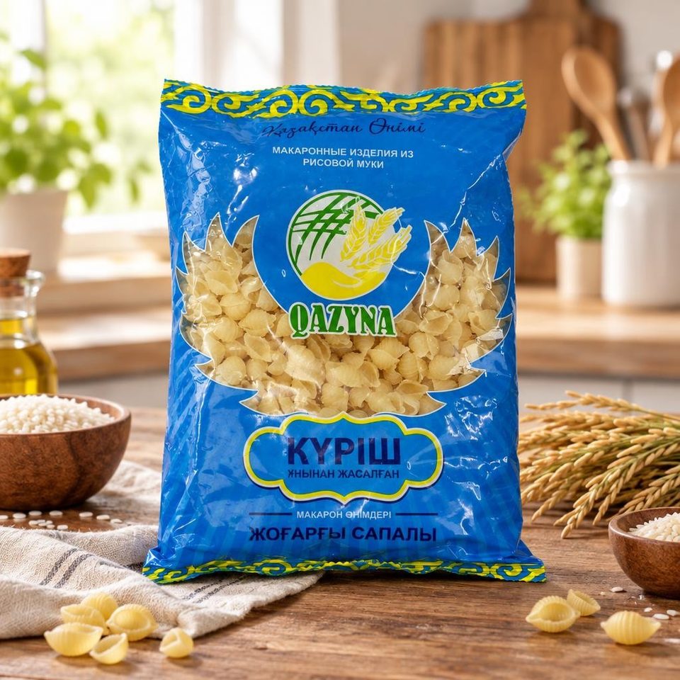 Казына Рисовые макароные изделия Рожки 8 350гр