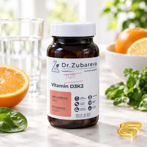 Dr.Zubareva Витамин D3K2 2000 МЕ 90 капс