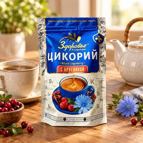 Цикорий гранула Здоровье с брусникой ZIP 85 гр 12 шт