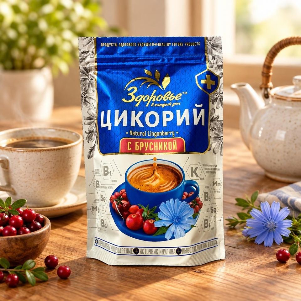 Цикорий гранула Здоровье с брусникой ZIP 85 гр 12 шт