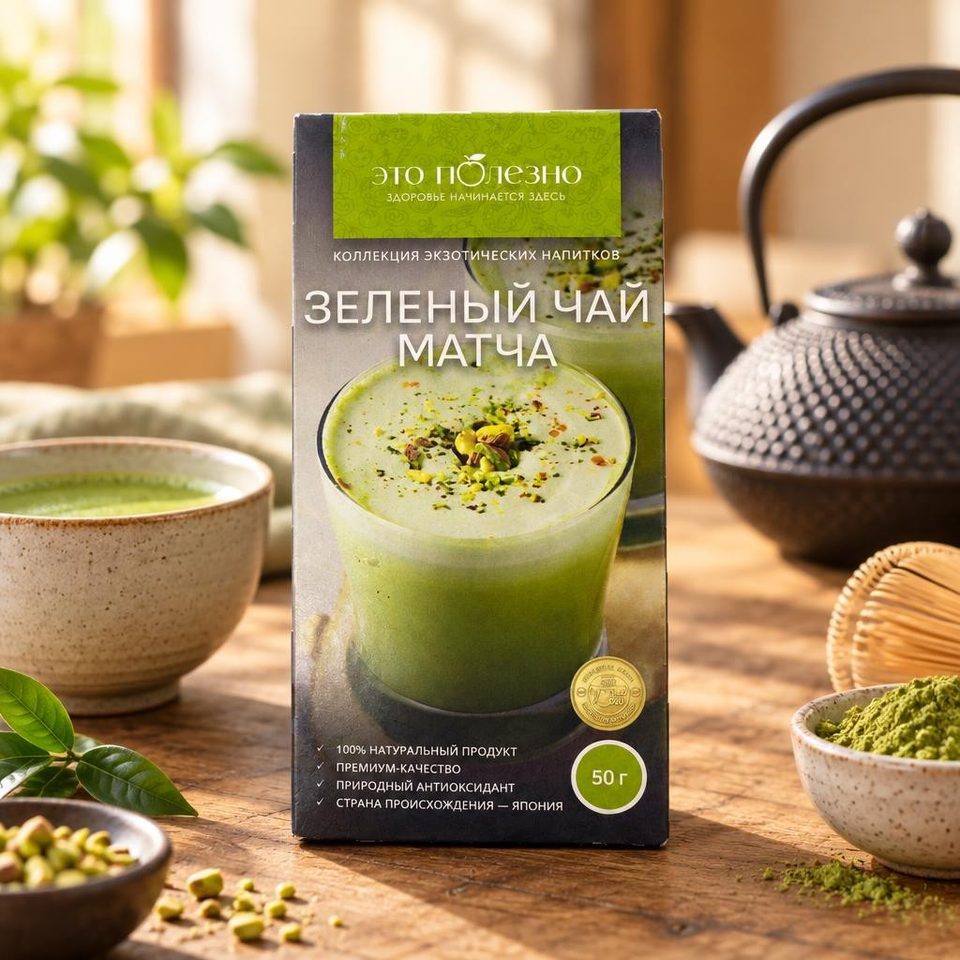 Polezzno Зеленый чай Матча 50гр 21шт