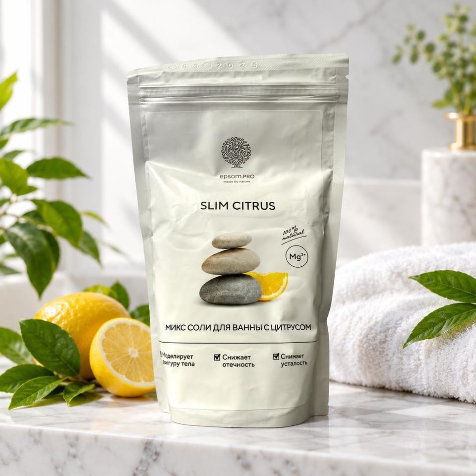 Epsom Salt Аромасмесь соли Slim Citrus с цитрусовыми маслами 500гр