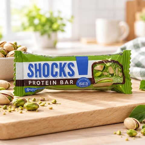 Батончик глаз. Shocks Фисташка 50гр 12шт