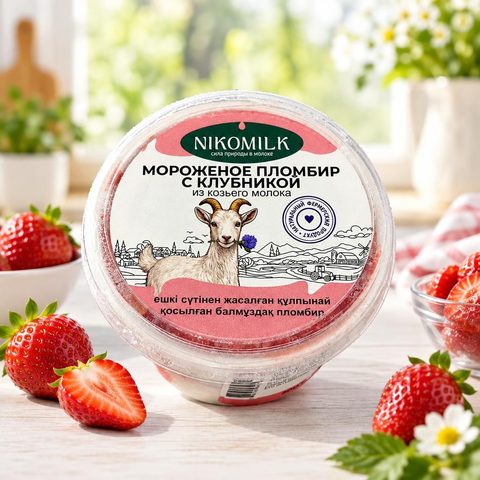 мороженое пломбир клубника добрая коза