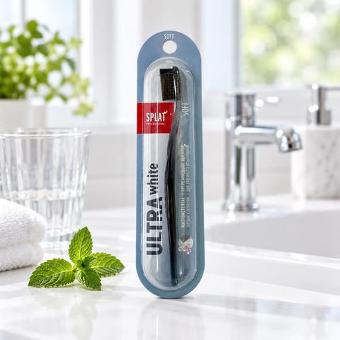 Зубная щетка Ultra white мягкая (серая)