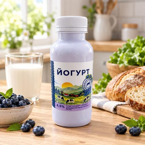 Йогурт коровье добрая коза черника