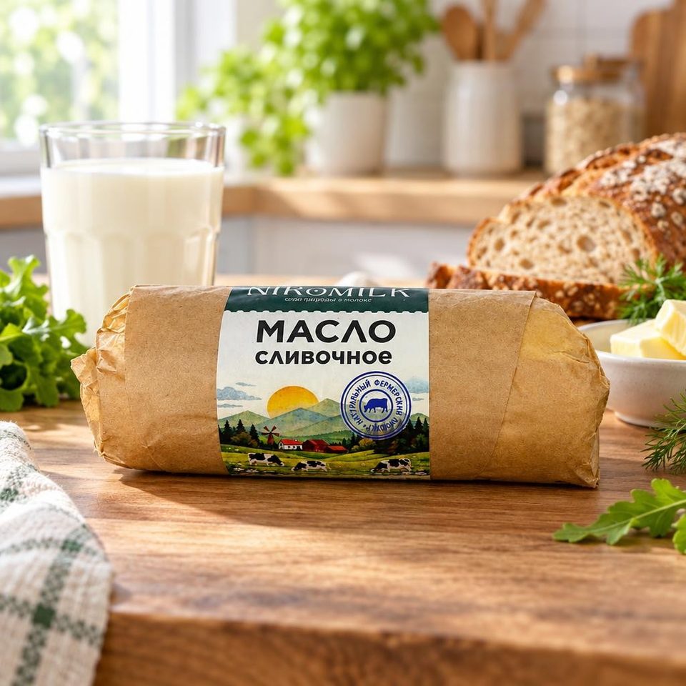 Сливочное масло из коровьего молока добрая коза