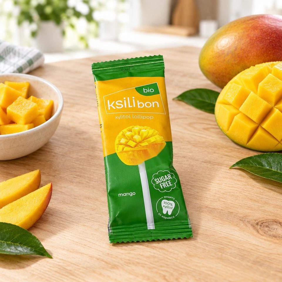 Ksilibon Lollipop Леденцы на палочке Манго 10шт