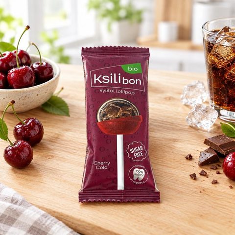 Ksilibon Lollipop Леденцы на палочке Вишня-кола 10шт