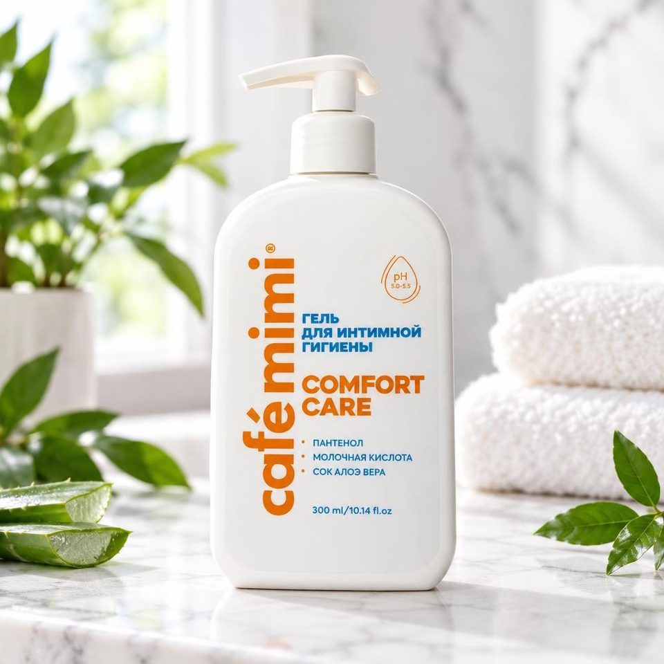 Cafe mimi Гель для интимной гигиены Comfort care 300мл