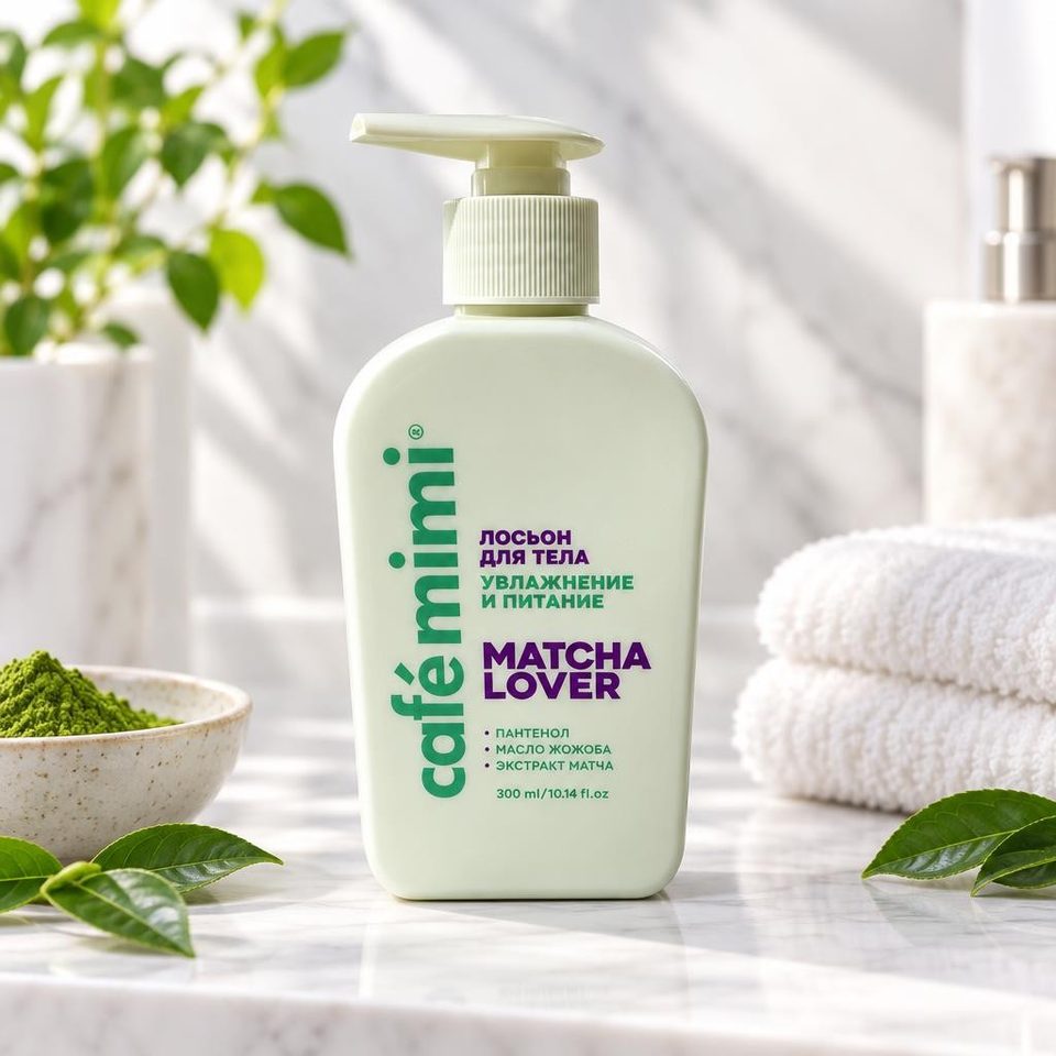 Cafe mimi лосьон для тела Увлажнение и питание Matcha lover 300 мл