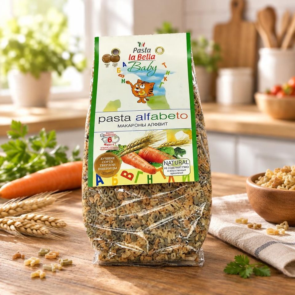 Pasta la Bella Baby Макароны Алфавит 250гр 10шт