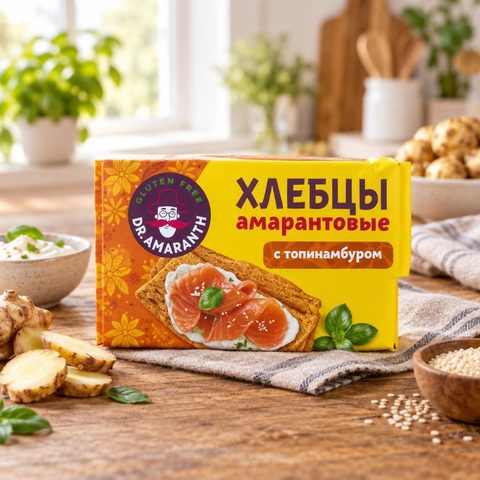 Хлебцы Dr. AMARANTH амарантовые с топинамбуром 200гр