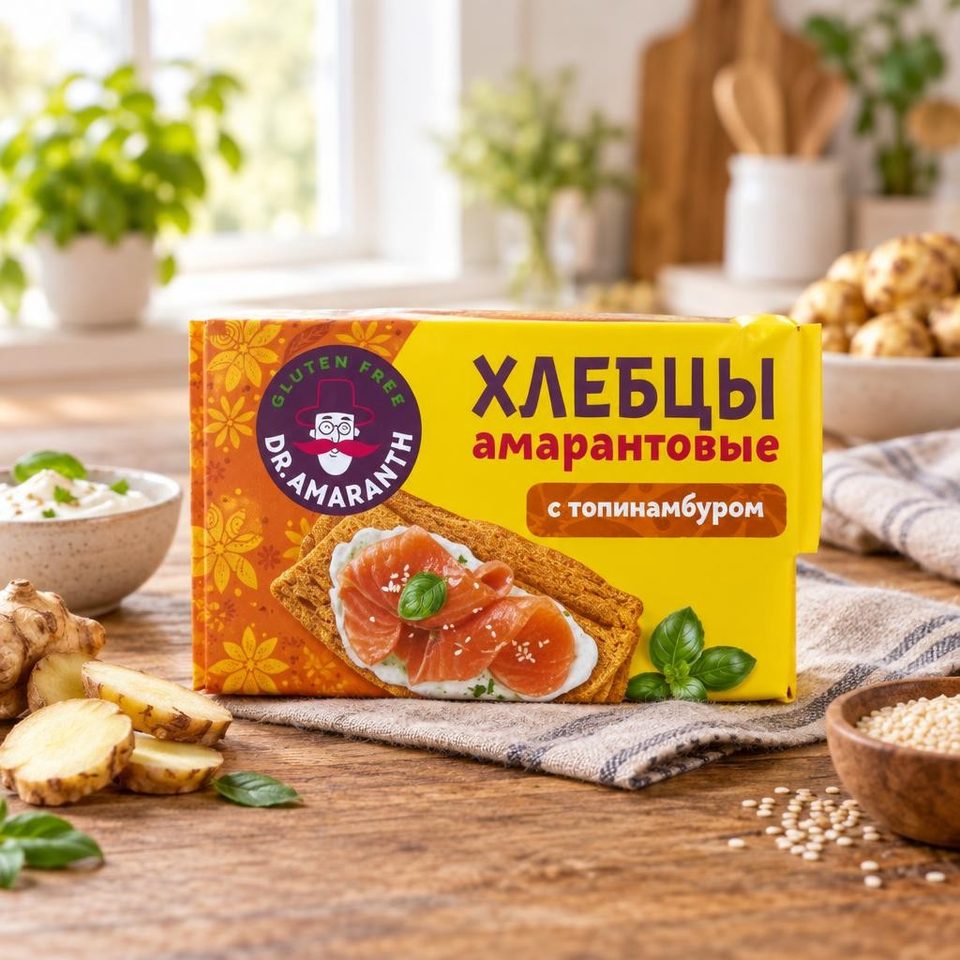Хлебцы Dr. AMARANTH амарантовые с топинамбуром 200гр