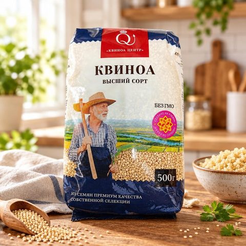 Крупа квиноа белая 500гр (флекси) 9шт