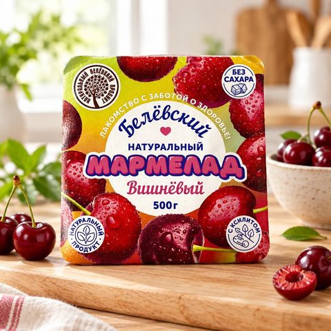 Белевский натуральный мармелад Вишневый 500гр