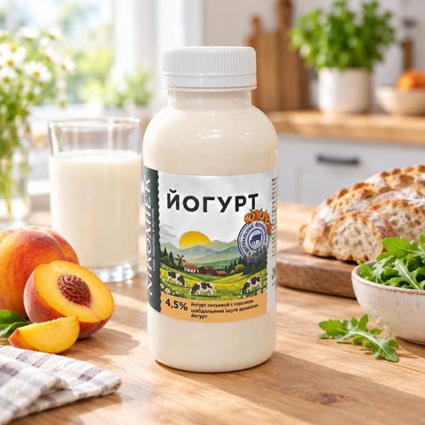 Йогурт коровье добрая коза персик