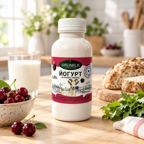 NikoMilk йогурт из козьего молока вишня