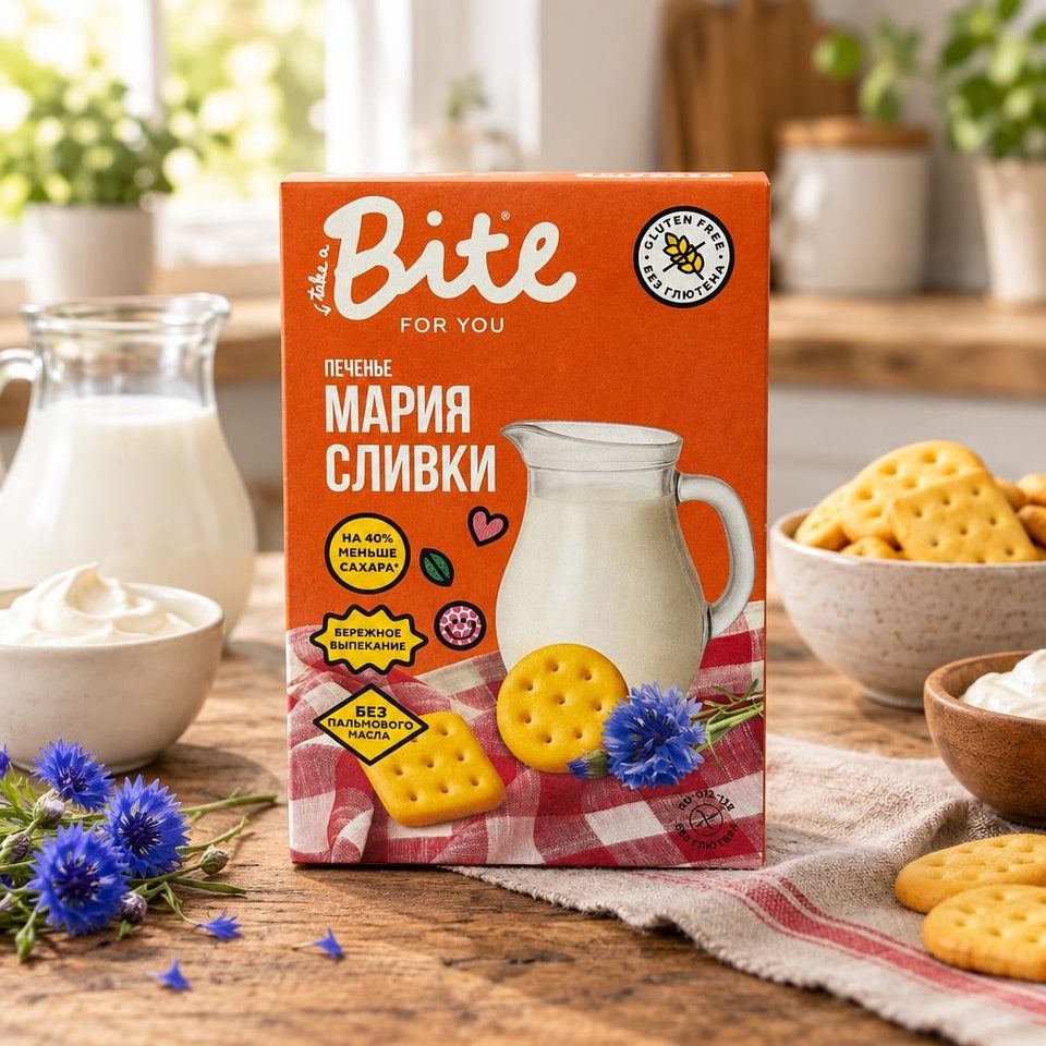 Bitey Печенье безглютеновое Cливки 100гр