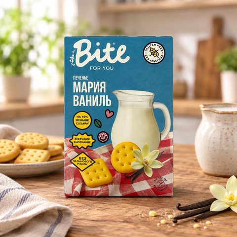 Bitey Печенье безглютеновое Ваниль100гр