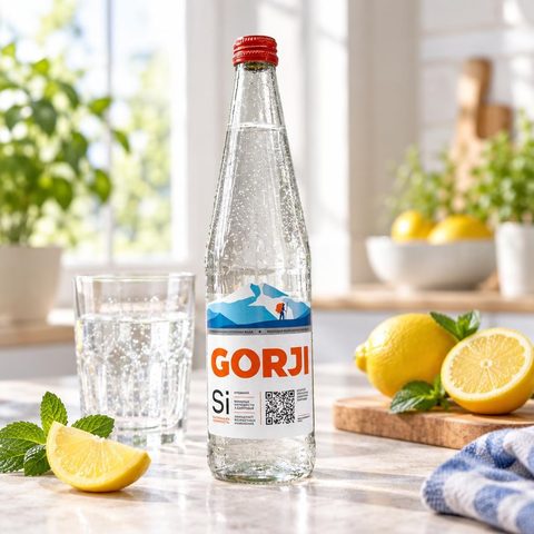 GORJI Вода природная лечебно-столовая, газированная 0,5 л стекло, 0,5/20