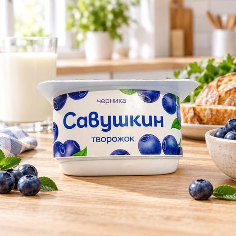паста творожная десертная черника 120 гр савушкин
