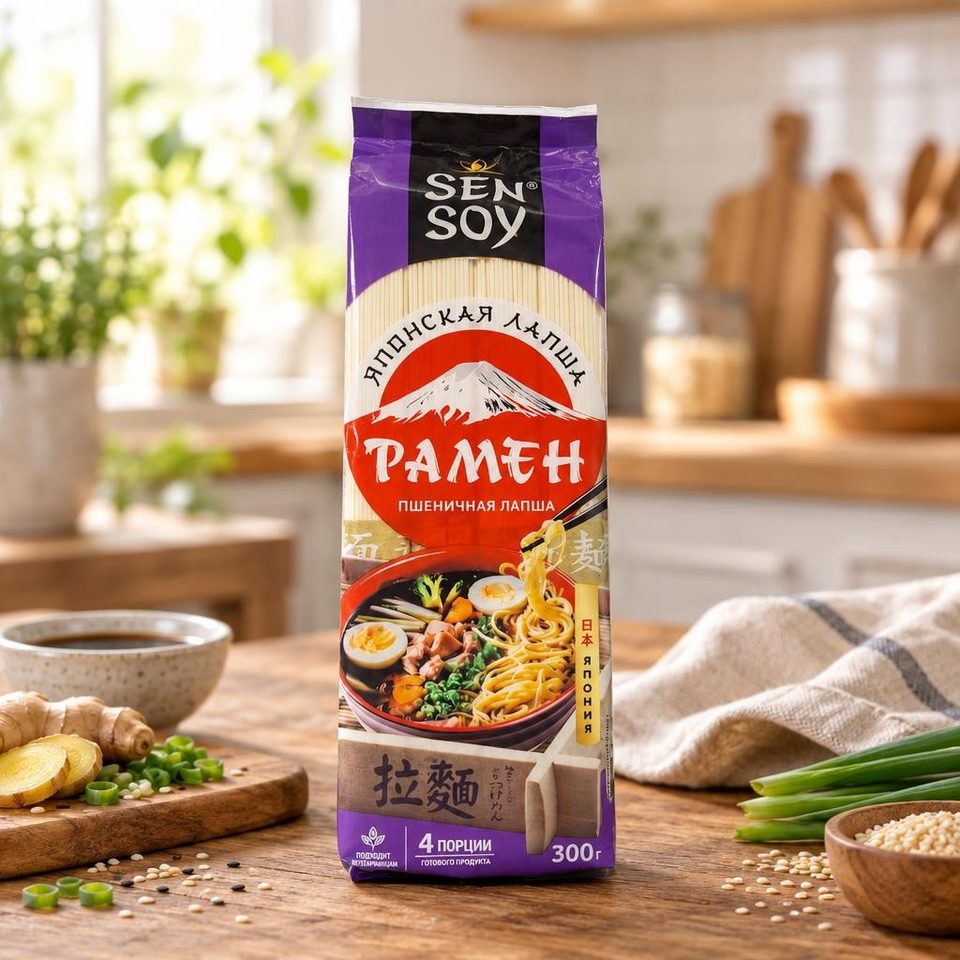 Sen Soy Лапша пшеничная Ramen 300гр