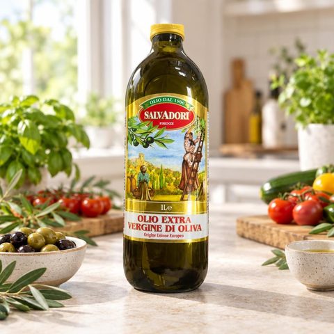 SALVADORI Extra Virgin Масло оливковое нерафинированное стекло 1л 12шт