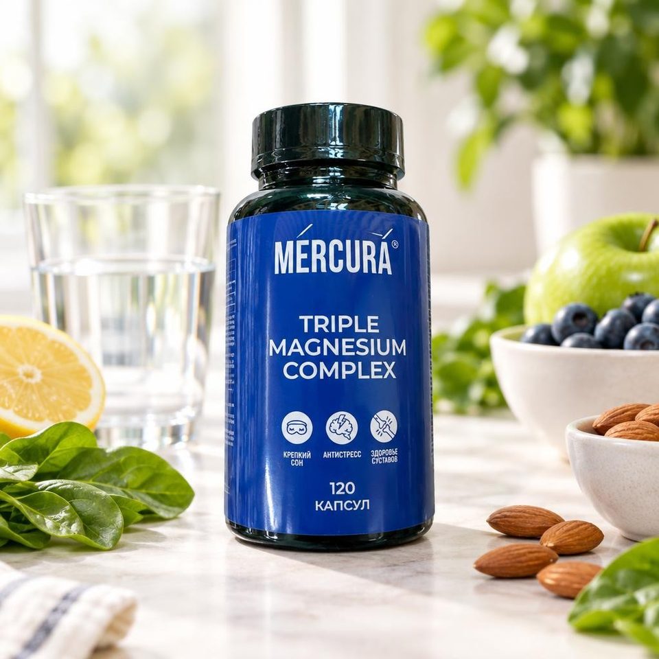 Mercura Magnesium trio complex 120капсул