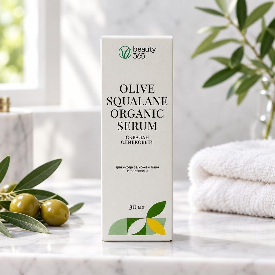 Beauty 365 Squalane 100% Сыворотка растительный сквалан из оливы 30 мл.