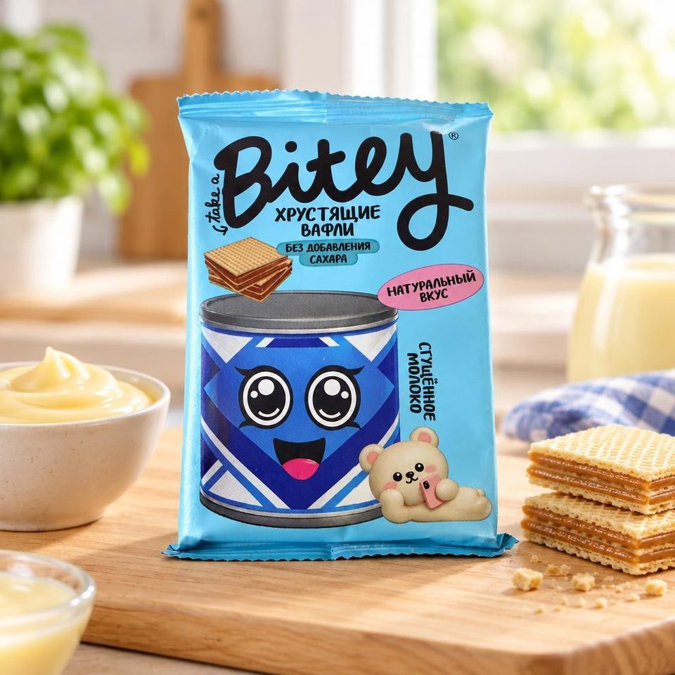 Bitey Вафли со вкусом Сгущеное молоко 35гр 10шт