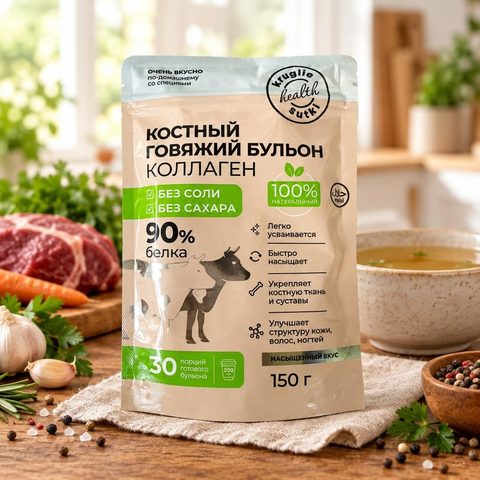 Костный бульон Говяжий без соли ( 150гр*16шт)