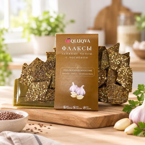 Флаксы с чесноком бг,бс,бл QluQva