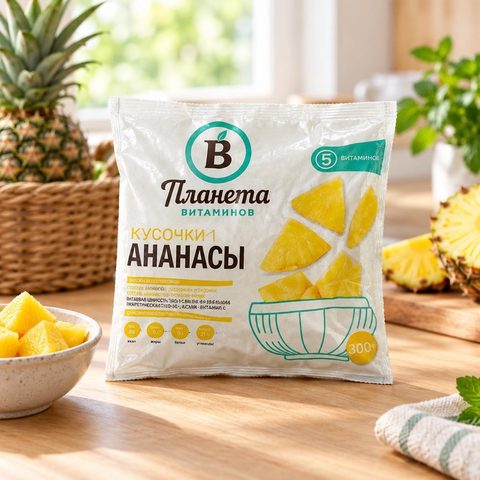 Планета Витаминов Ананасы кусочками 300г 20шт