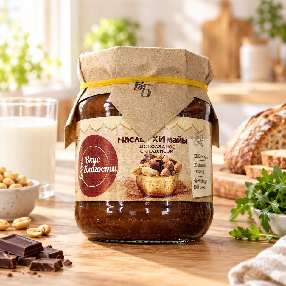 Вкус благости Масло топленое ГХИ Шоколадное с Арахисом 250мл