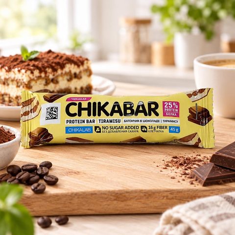 Chikalab Батончик глазированный с начинкой 45гр Тирамису 15шт
