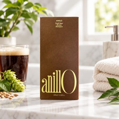 ANILLO Dark Beer Укрепляющий шампунь от выпадения волос, 500мл
