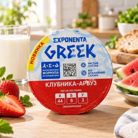 EXPONENTA GREEK греческий йогурт клубника-арбуз 250р