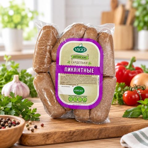 Продукт растительный Сардельки Пикантные 500 гр