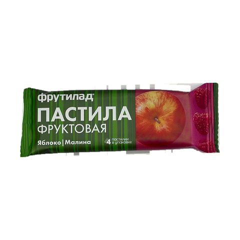 Фруктовая пастила яблочная с малиной 30 гр 12 шт